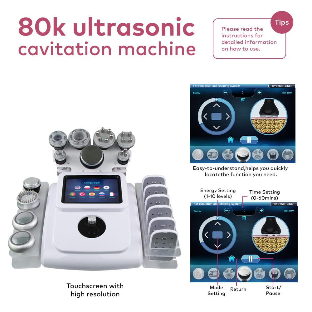 11-in1 80K Ultrasonic Cavitation Machine with Laser