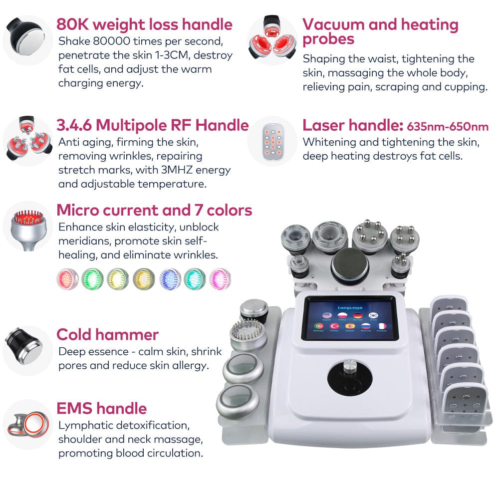 11-in1 80K Ultrasonic Cavitation Machine with Laser
