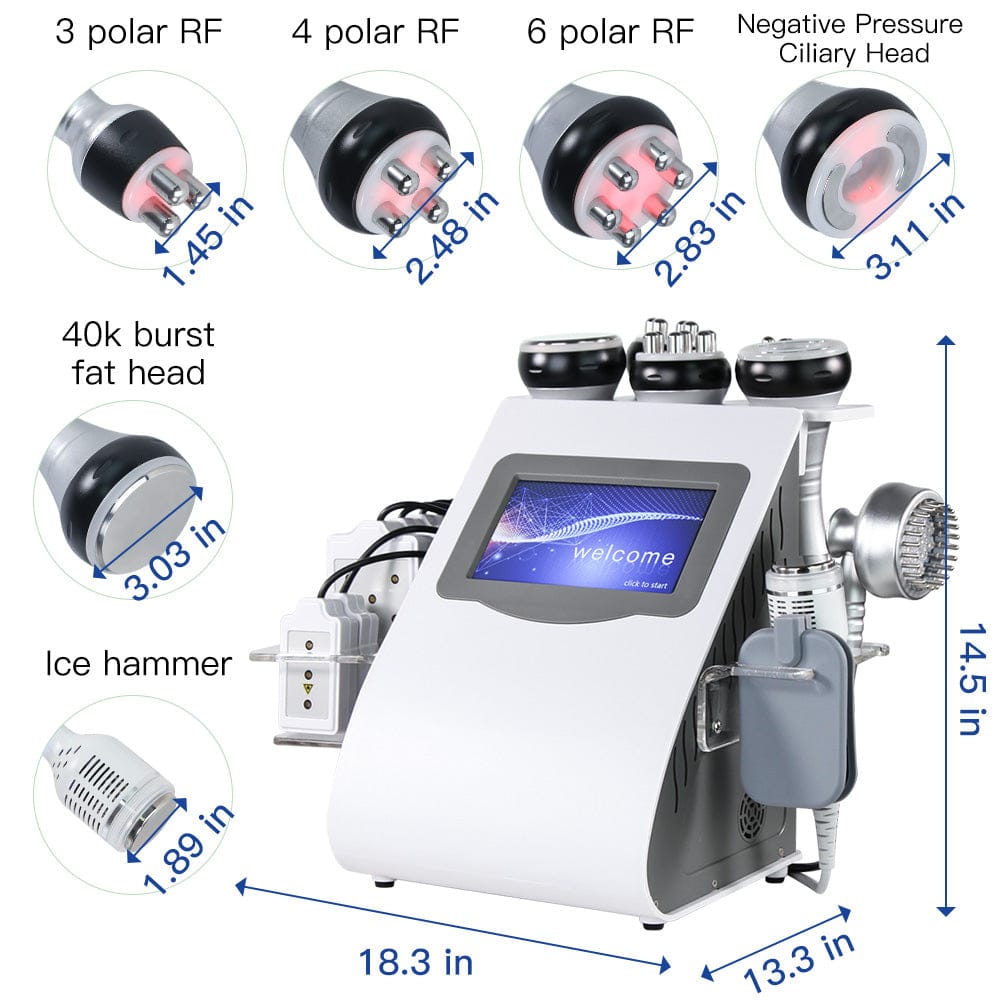 9-in-11 40K Professional Ultrasonic Cavitation Machine with Laser