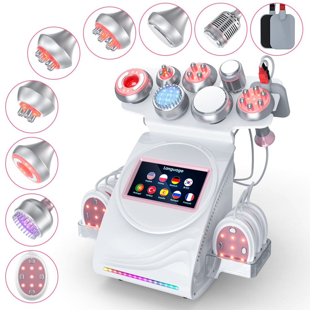 9 In 1 80K Ultrasonic Cavitation Machine with EMS Therapy